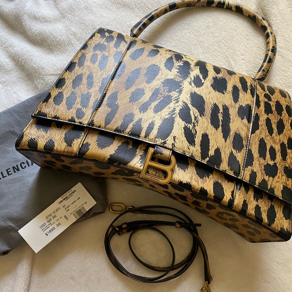 balenciaga hourglass leopard